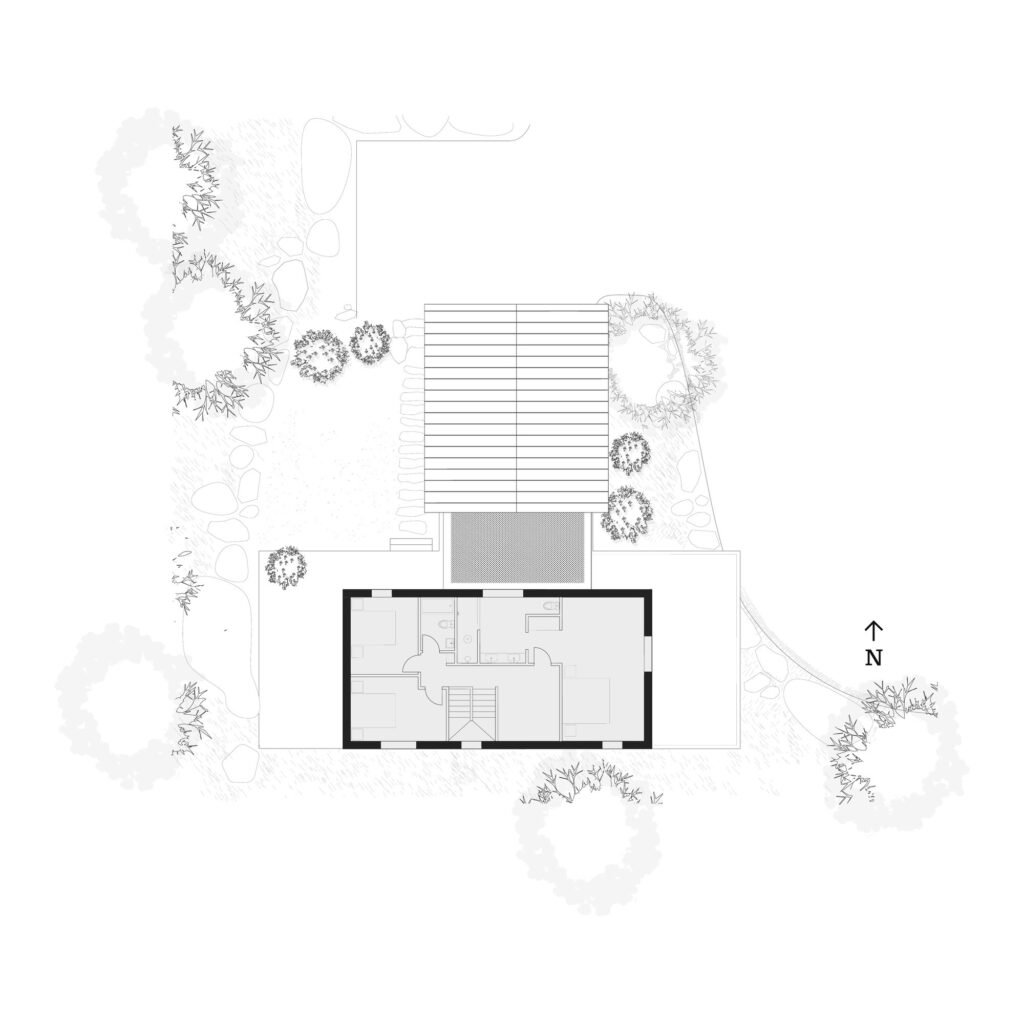 Architectural floor plan drawing of Level 03 displaying private sleeping quarters and deck extension.