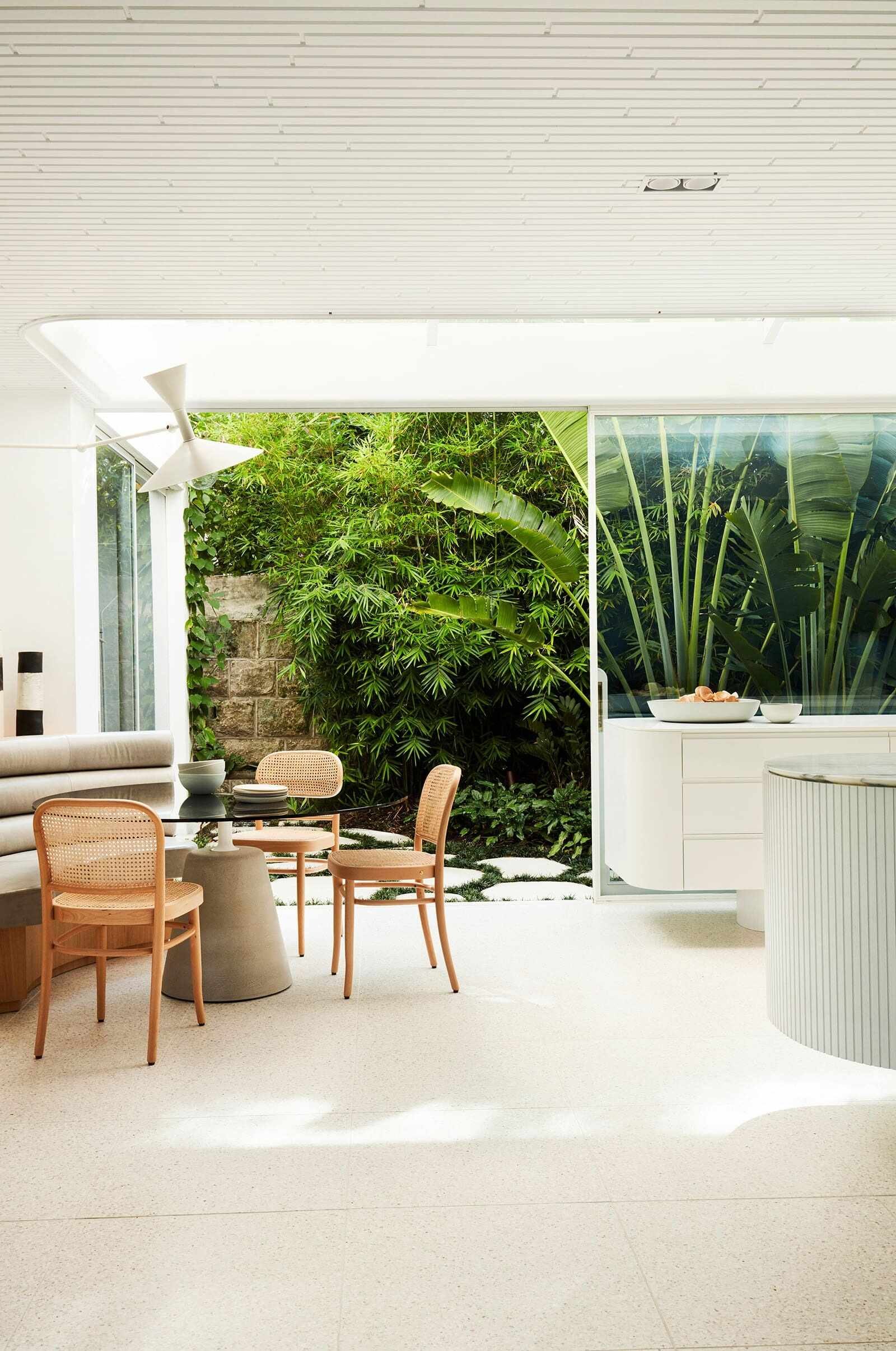Kitchen glazing opened toward the garden