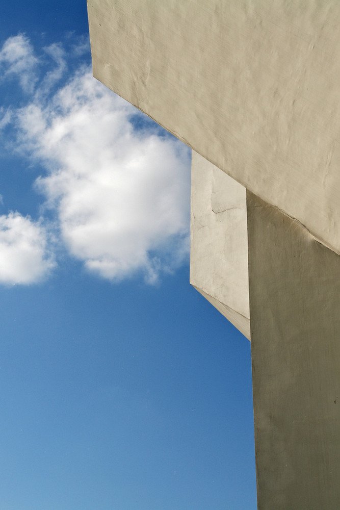 Facade detail showing the relationship between solid volumes and glazing
