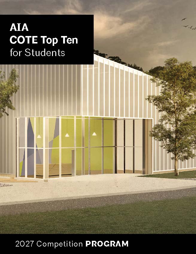 Official program cover for the 2027 COTE Competition by AIA COTE and ACSA