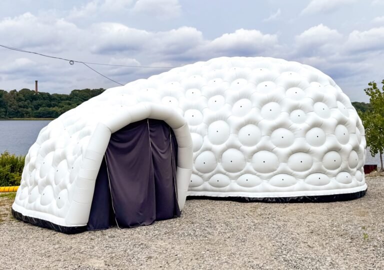 Compound Camera 3 inflatable white enclosure by Pneuhaus
