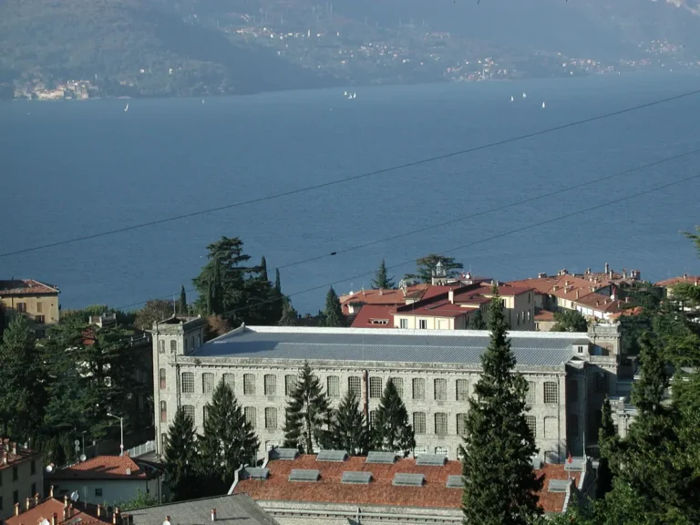 Former Cantoni cotton mill in Bellano beside Lake Como, site of the museum design competition