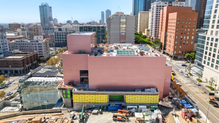 Construction progress on the Colburn Center expansion in Downtown Los Angeles. © Captis Lucem Photography.