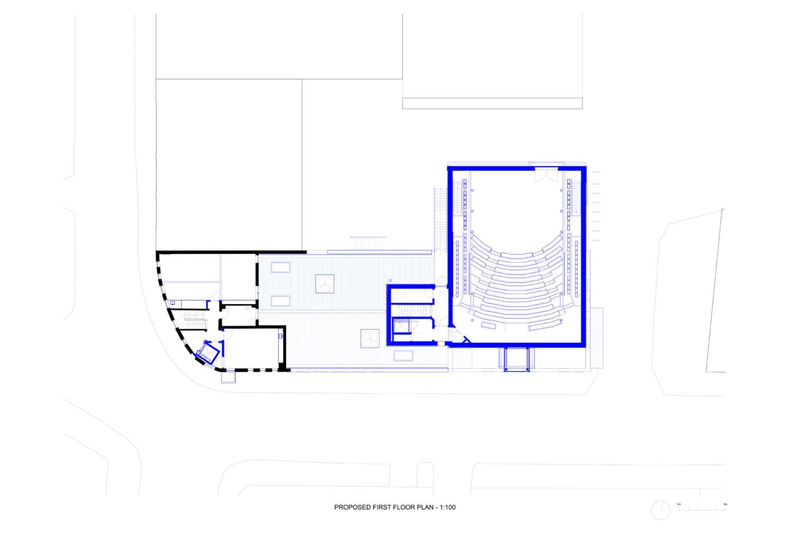 مخطط لمسرح The Yard
