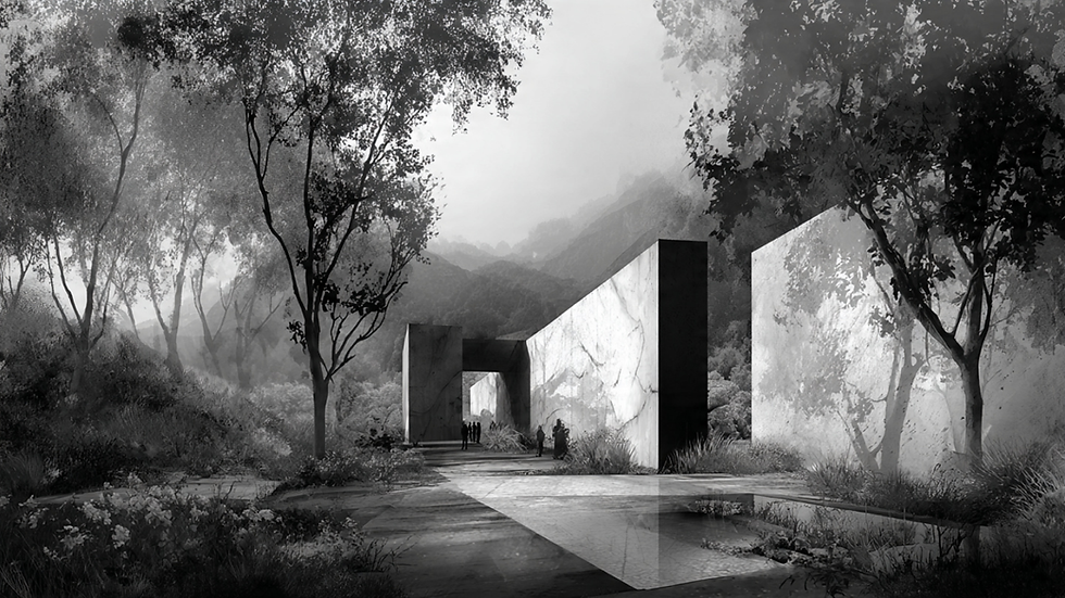Future Cemetery Memory Landscape competition official call image by Archiol