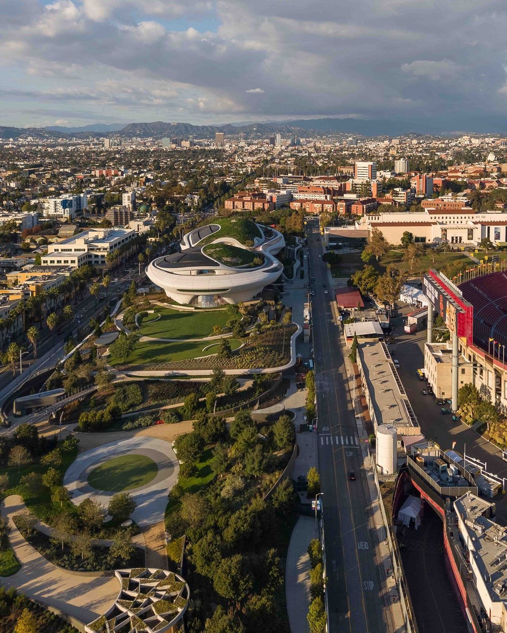 Lucas Museum of Narrative Art building in Los Angeles designed by Ma Yansong