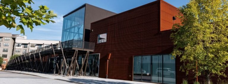 MOCA GA’s new permanent home in Atlanta with a glazed entrance and rust-coloured metal cladding