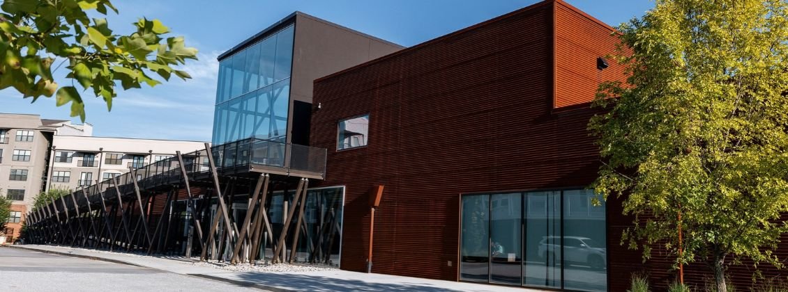 MOCA GA’s new permanent home in Atlanta with a glazed entrance and rust-coloured metal cladding