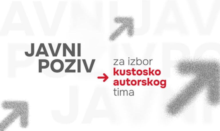 Official Ministry of Spatial Planning, Urbanism and State Property graphic inviting a curatorial-authoral team for Montenegro's Venice Architecture Biennale pavilion