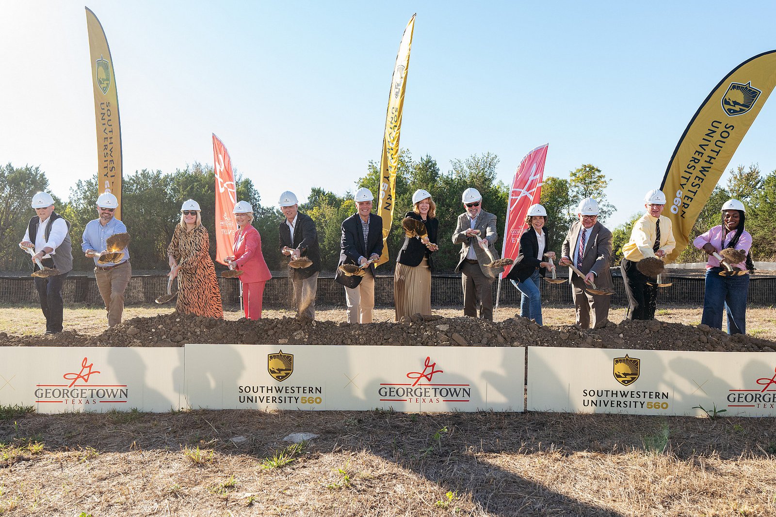 Groundbreaking for the first phase of Southwestern University 560 in Georgetown
