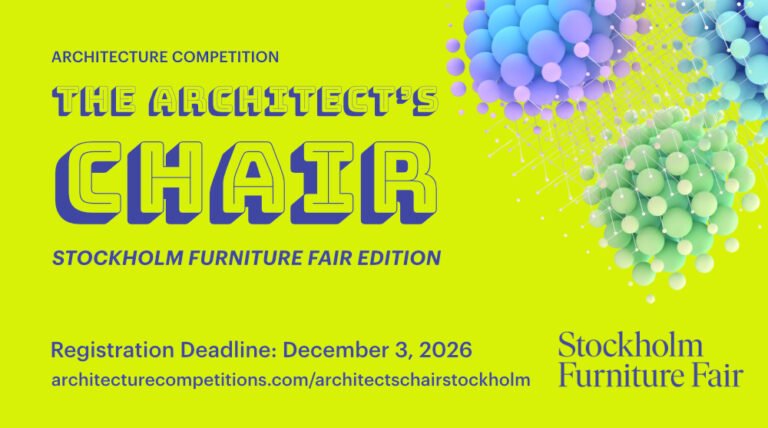 Official banner for THE ARCHITECT’S CHAIR, Stockholm Furniture Fair Edition