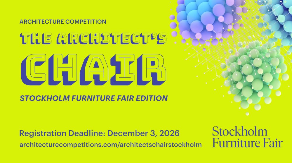 Official banner for THE ARCHITECT’S CHAIR, Stockholm Furniture Fair Edition