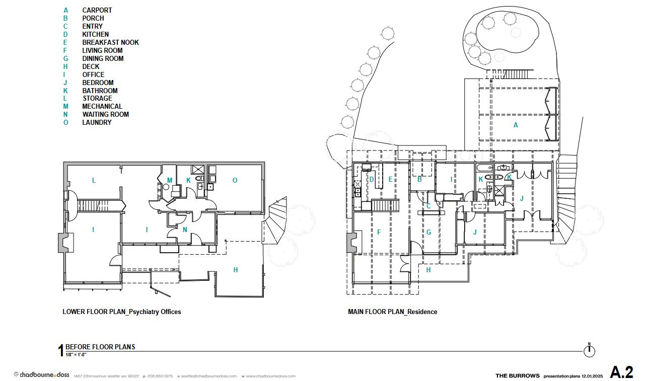 Floor plans before renovation